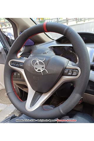 Honda Civic Fd6 Araca Özel Direksiyon Kılıfı Noktalı Düz Yüzüklü
