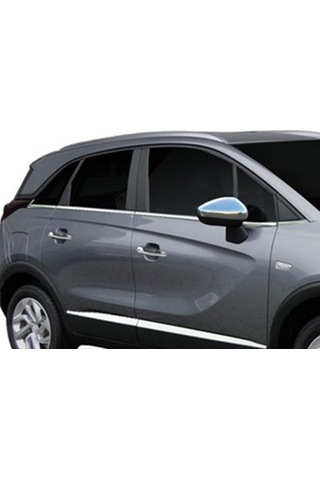 Opel Crossland X Krom Cam Alt Çıta 8 Parça P.çelik 2017 Sonrası