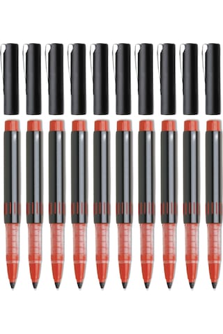 Faber Castell Needle Point 5405 0.5 İğne Uçlu Roller Kalem 10 Adet Kırmızı