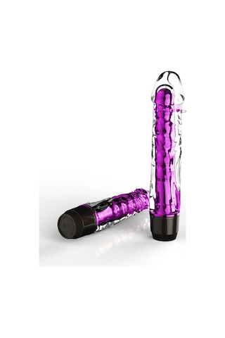 Pembe Tilki Modern Şeffaf Vibratör Mor 17.5 Cm