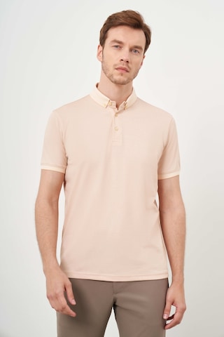 Morven Erkek Somon Trend Merserize Düz Düğmeli Yaka Dynamic Fit T-shirt 24ys018011156 Somon