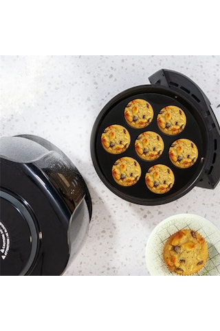 Siyah Silikon Airfry Kek Pişirme Kalıbı Tüm Airfryerlara Uyumlu Muffin Pişirme Kabı Diğer