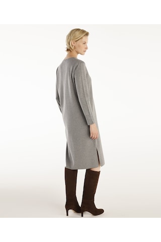Yargıcı Midi Triko Elbise Gri Melanj