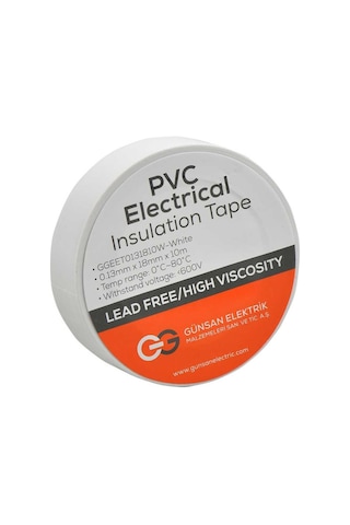 Valta 0.13mmx18mmx10m Elekrik İzolasyon Bandı Beyaz