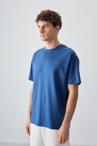 Air Jones Tommy Life Parlament Pamuklu Kalın Yumuşak Dokulu Oversize Fit Basic Erkek T-shirt - 88378 Parlament