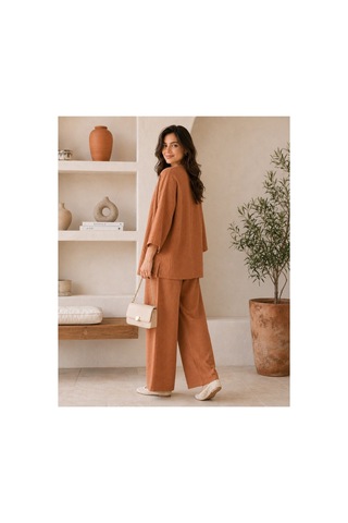 Unika Boutique Kadın Kimono Salaş 2 Li Takım Kiremit