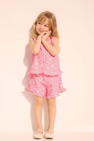 Defacto Keten Karışımlı 2li Takım Kız Bebek H4735a526smpn206 Pembe-pn206