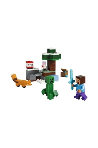 Minecraft Temalı Steve İn Tayga Macerası, 6 Yaş Ve Üzeri Eğlenceli Oyuncak