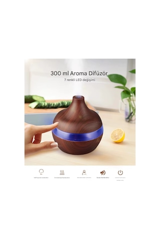 300 Ml Mini Hava Nemlendirici Buhar Makinesi Aroma Difüzörü Nemlendirici