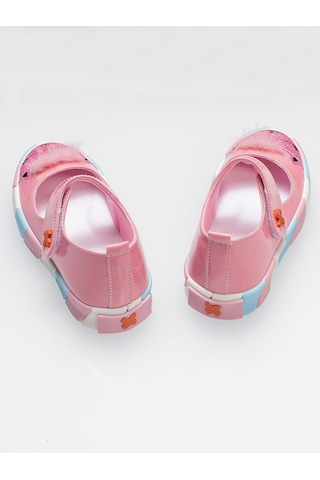 Pembe Rugan Simli 3d Kız Babet Sneakers-pembe Pembe