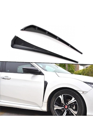 Oto Araç Universal Çamurluk Venti Honda Civic Fc5 Model Vent Fc5 Venti Parlak Siyah Piano Black