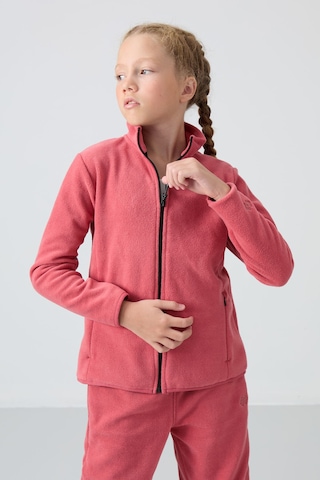 Tommy Life Yaban Gülü Kalın Yumuşak Dokulu Standart Fit Nakışlı Polar Kız Çocuk Sweatshirt - 75154 Gül