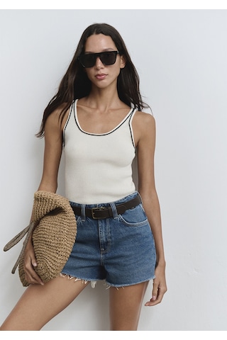 Mavi - Cherry 90lar Puslu Koyu Mavi Jean Şort 1410022-89732 Koyu Mavi