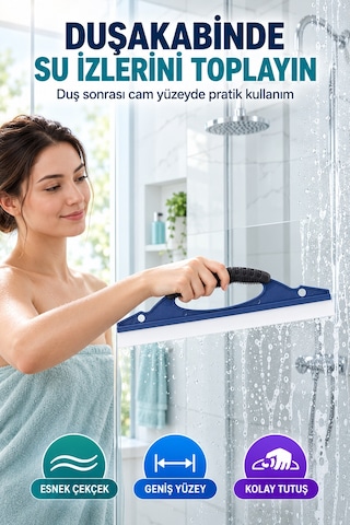 30 Cm Çok Amaçlı Cam Çekçeği Araç Camı Duşakabin Fayans Ayna Pencere Temizleme Aparatı Ergonomik Sap Renkli