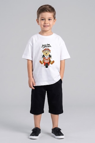 Dmb Boys & Gırls Erkek Çocuk Ayıcık Baskılı Tshirt 1-7 Yaş Beyaz-2795