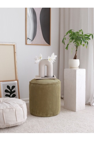 Teddy Fitilli Puf Haki