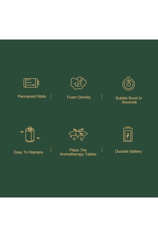 Ximistore9 Ev İçin Akıllı Koku Saçıp Sabit Tutucu - 1200mah Şarj Edilebilir Pil, Dokunmadan Sensörlü, Yeşil Renk Yeşil