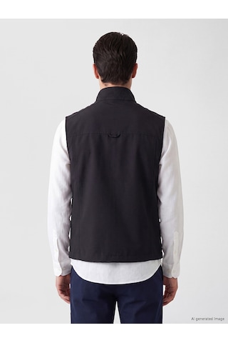 Lcwaıkıkı Classic Lacivert Regular Fit Dik Yaka Erkek Avcı Yeleği