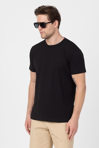 Tonny Black 3'lü Paket %100 Pamuk Siyah T-shirt Erkek Siyah T-shirt Tbtshrt110