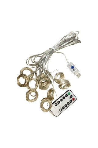 Konesam Usb Kumandalı Led Pencere Perde Işığı 3x2m 200 Renkli Işık, Noel Düğün Partisi Dekorasyonu, Ip44 Su Geçirmez