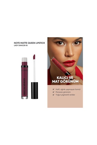 Cosmetics Matte Queen Lipstick 18 Lead The Heart Kalıcı Likit Ruj, Mor Belirtilmemiş