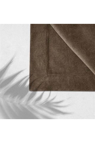 Kadife Dokulu Masa Örtüsü Acı Kahve