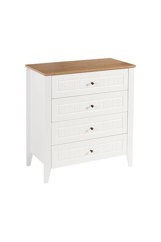 Just Home Mona Şifonyer - Beyaz / Sepet Beyaz / Sepet