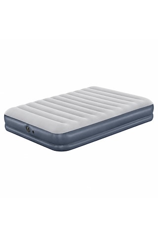 Çift Kişilik Şişme Yatak 203x152x36 Cm Usb Şarjlı Dahili Pompalı Hava Yatağı 300 Kg Taşıma Kapasiteli Gri