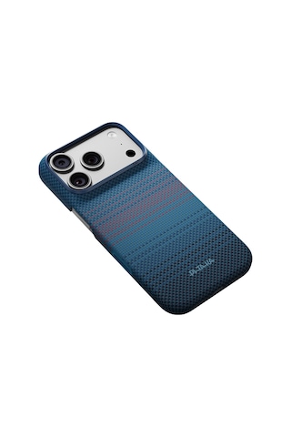 Apple iPhone Uyumlu 18 Pro Max Kılıf M-safeli Aramid Karbon Fiber Pitaka Moonrise 2.0 Nights Seri Kapak Lacivert