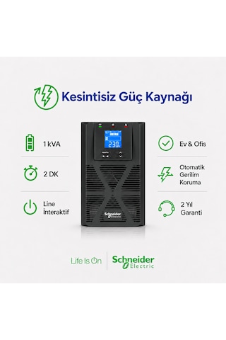 Apc Easy Ups Spm1kı-tr 1000va 900w Online Saf Sinüs Kesintisiz Güç Kaynağı