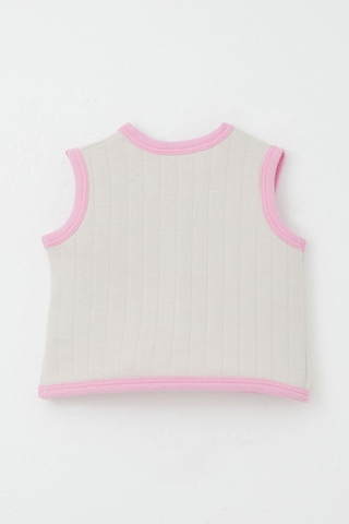 Breeze Kız Bebek Yelek Düğmeli 0-9 Ay, Taş Taş