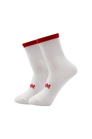 Beyaz Bisiklet Çorapları Nem Emici Bisiklet Çorapları Boyutu 7-12 Beyaz