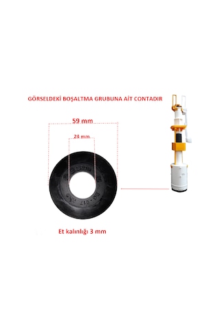 Fluidmaster Boşaltma Grubu Klape Contası Siyah