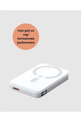 Magsafe Uyumlu 10000 Mah Powerbank Beyaz