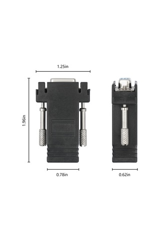 Db15 Vga Dişi - Rj45 8p Dişi Adaptör Siyah