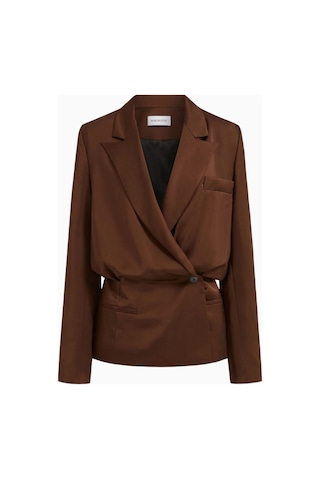 16arlington 16arlıngton Ardo Jacket Saten Blazer Ceket Kahverengi