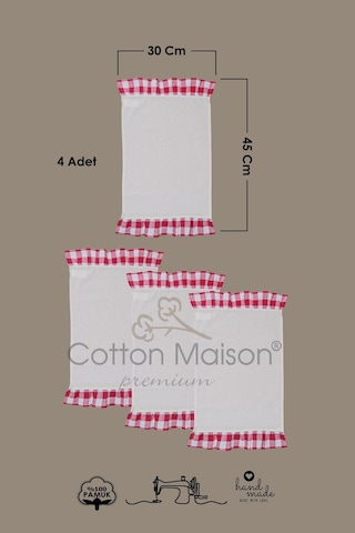 Amerikan Servisi Fırfırlı Retro 4 Lü Kırmızı