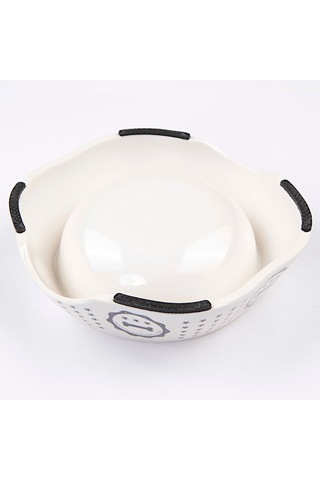 Bobo BO-3134H(A5) Kemik Desenli Melamin Kaplı Köpek Mama Kabı 150 ML