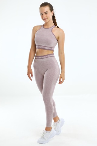 Maraton Active Slimfit Kadın Bisiklet Yaka Kolsuz Basic Lila Bra 813076-Lila