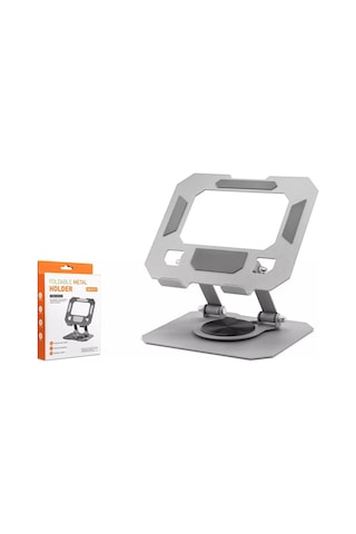 Hadron Hdx8022 360 Döner Tabanlı Metal Katlanır Tablet Ve Telefon Standı Siyah