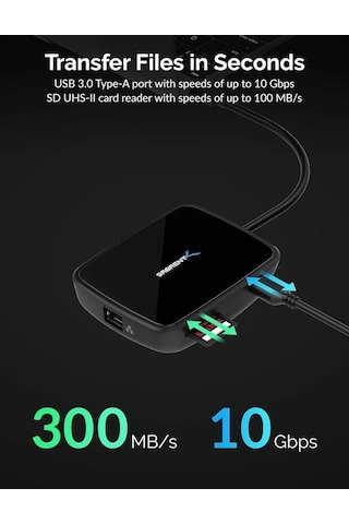 Sabrent Usb Tip C Bağlantı İstasyonu Ds-wspd Tb3 Dual Display Docking Station