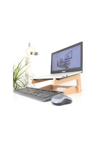 Hanwood Ahşap Laptop Standı - Laptop Yükseltici - 15" Ve Üzeri