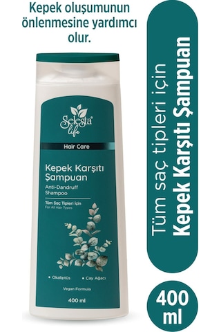 Selesta Life Okaliptüs Ve Çay Ağacı Bitki Özlü Kepek Karşıtı Şampuan Tüm Saç Tipleri İçin Şampuan 400 Ml