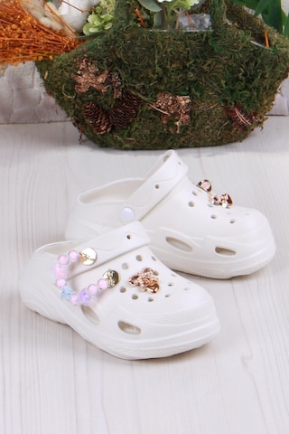 Fort Clx 6990 Plaj Deniz Havuz Terliği Hafif Rahat Esnek Kız Çocuk Terlik Bej