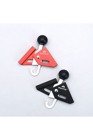 Tenfowee Alüminyum Kamp Çadır Çubuğu Ucu Kapağı - 6mm Çubuklar İçin, 90 Derece Ayarı, Kayma Engeli Toprak Pinleri, Kırmızı Kırmızı