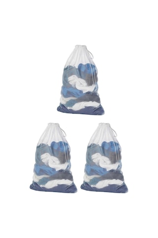 3lü Standart Çamaşır Yıkama Filesi 50x70 Beyaz