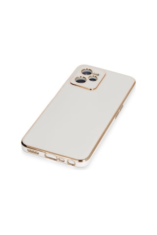 Newface - 351 - Realme C35 Kılıf Volet Silikon - Csmo-tex - - Beyaz