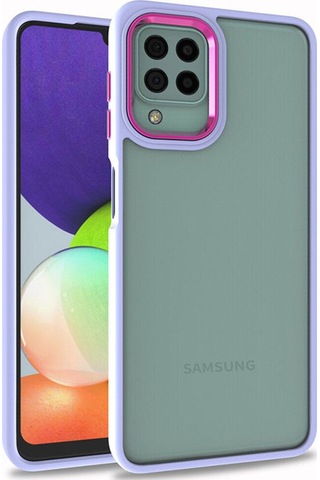 Galaxy A12 Kılıf Zore Flora Kapak Lila