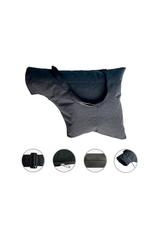 Novahub Omuz Askılı Yaprak Torbası Fermuarlı Yaprak Üfleyici Saklama Torbası Çim Bahçe Yol Toz Yaprak Toplama Siyah