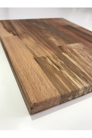 Doğal Ahşap Kesme Tahtası - Kayın Masif 25x35 Köşe Ahşap